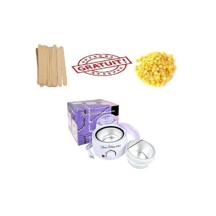 Pro Wax Machine Professionnel Chauffe-Cire pour Épilateur - 100g cire ITALWAX +spatules en bois OFFRET