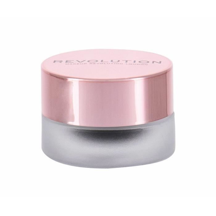 Maquillage Révolution Londres 3g Gel Eyeliner Pot Avec Brosse, Noir,