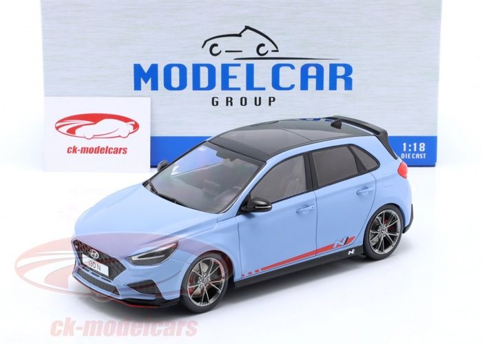 Modèle réduit - MCG - i30N 2022 - Bleu clair - 1/18 - Métal