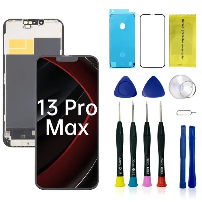 Kit de Remplacement d'Écran LCD pour iPhone 13 Pro Max - Écran 6,7 Pouces avec Cadre,