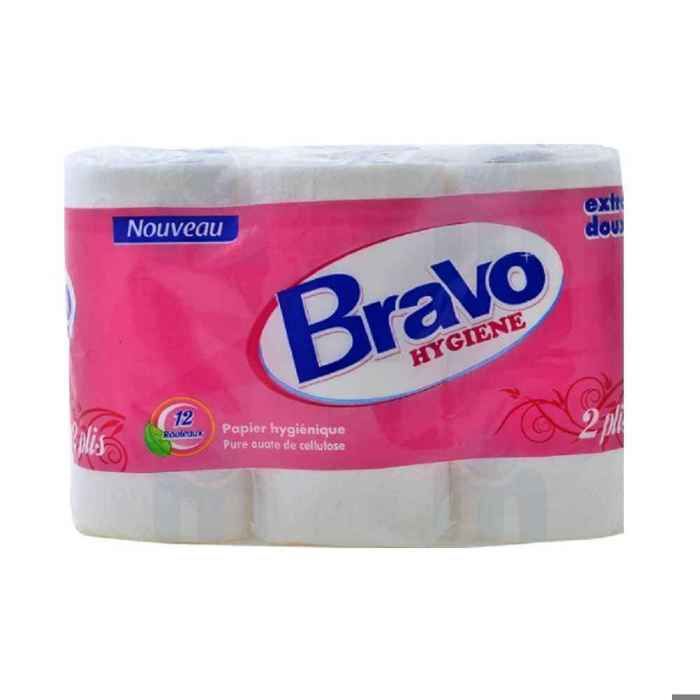 Papier hygiénique extra doux 2 plis x4 unités - BRAVO