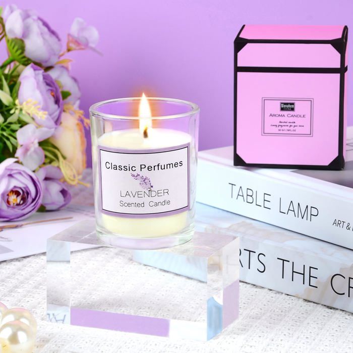 Bougie parfumée - Lavende - Handmade - Cire de soja - Porcelaine - Intérieur
