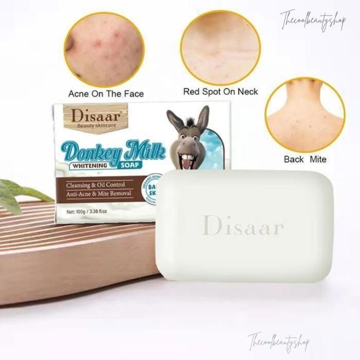 Savon naturel au laite d'ânesse pour nettoyage visage et corps anti-acné anti acariens