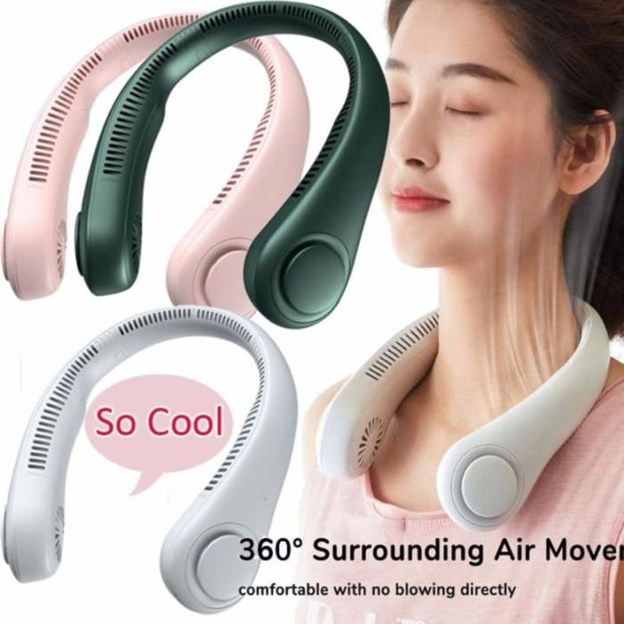 Mini ventilateur de cou portable rechargeable par usb (couleur aléatoire)