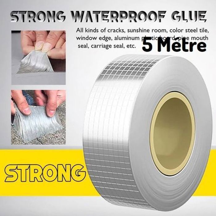 Ruban étanche - Scotch - Aluminium - 5 mètres - Résistant aux températures - Adhésif fort