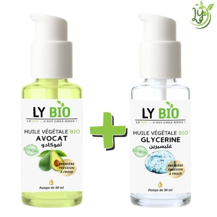 Pack Huile Avocat Bio - LYBIO - 50ml - Hydratant - Pour Tous Types de Cheveux - Mixte