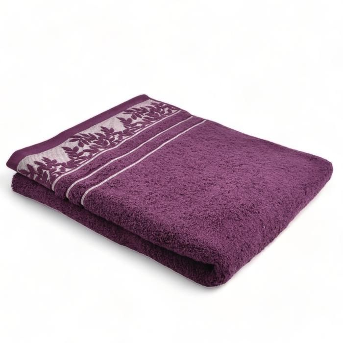 SERVIETTE JACQUARD VIOLETTE 70X140 - 550 G