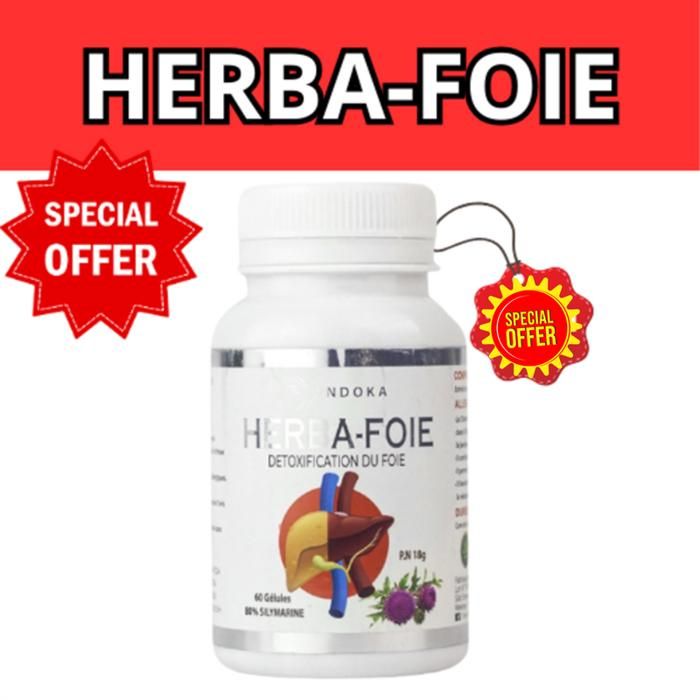 Herba-Foie 80% Silymarine Chardon Marie 300mg 60 Gélules - Detoxification du Foie MULTICOLORS