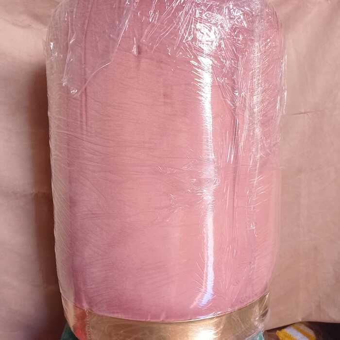 pouf et Tabouret pour salon Couleur Rose avec Base Dorée  45/33 cm