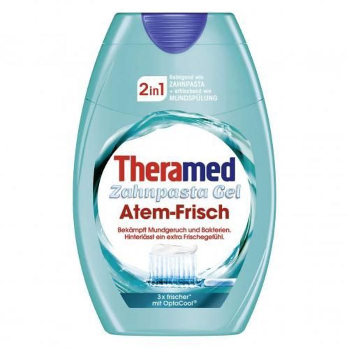 Dentifrice 2 en 1 - Theramed - Haleine fraîche - 150 ml - Sans alcool - Mixte