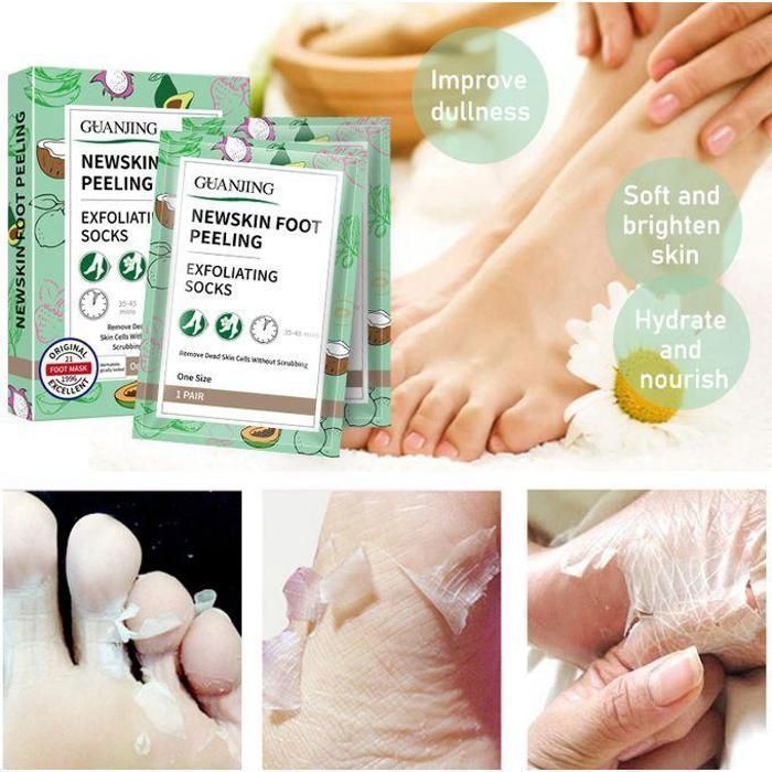 Masque Pieds Très Hydratante aux Extraits de Fruits Nettoyant Et Exfoliant