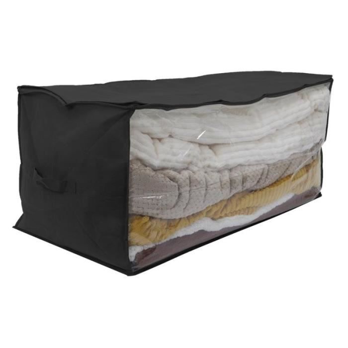 Housse de rangement pour couette 78cm - PARIS PRIX - Noir - Non personnalisable
