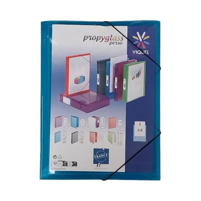 Chemise à 3 rabats propyglass A4 23x32x1.5cm - VIQUEL