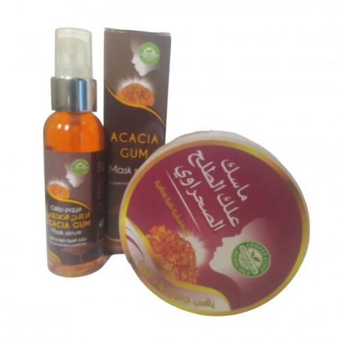 Sérum et masque - bioghalm - PACK - Gomme d'acacia naturelle - Haute qualité - Anti-âge