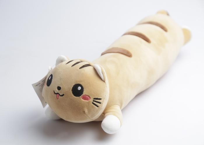 Peluche - GENERIC - Chat allongé - 50 cm - Rose - Douceur exceptionnelle