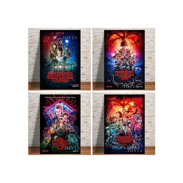 Poster A4 - Stranger Things - Saison 4 - Décoration murale - Mixte - Waterproof - Design contemporain