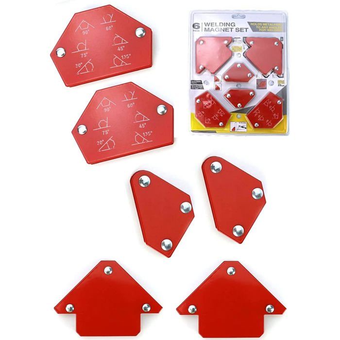 Ensemble de Supports Magnétiques Puissants pour Soudure – Lot de 6 Aimants de Positionnement