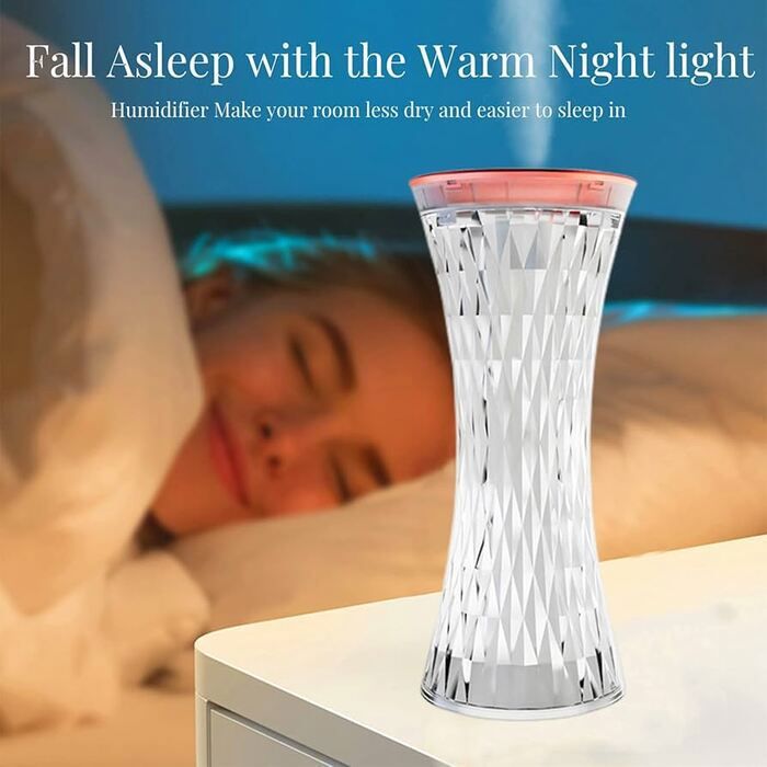 Narvokey Crystal Table Lamp with Humidifiers for Bedroom