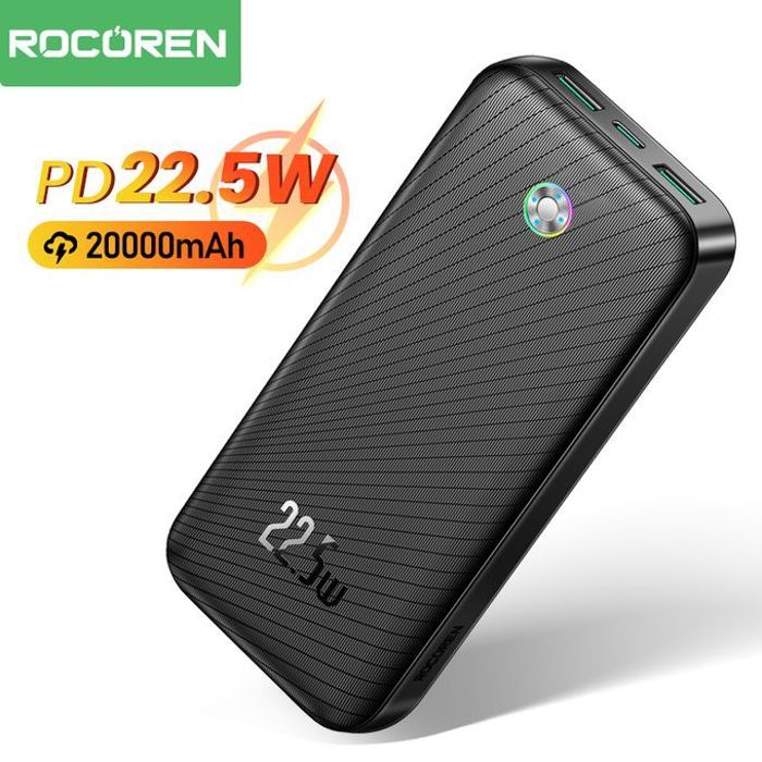 Batterie externe - Rocoren - Haoyue Pro - 20000mAh - 22.5W - Noir