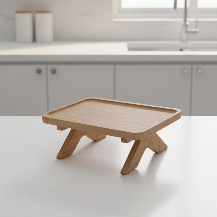 Petit Plateau Ovale - AYA HOME - 27cm x 14cm - Bois - Beige - Non compatible lave-vaisselle
