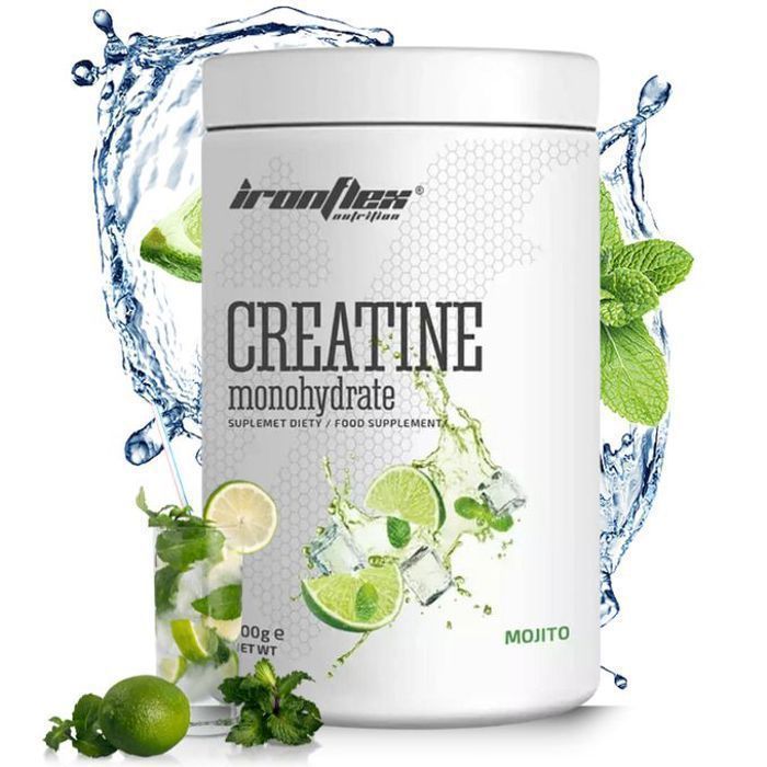 Creatine Monohydrate 500 g Mojito - 4560 mg de Créatine + Taurine et Vitamine B6