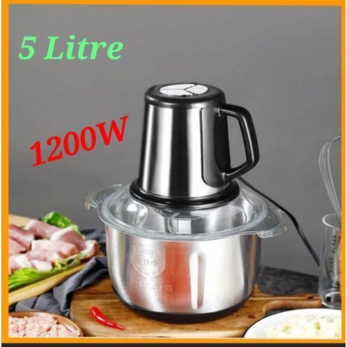 Cooking Hachoir électrique à viande en acier Inoxydable 1200W / 5Litre