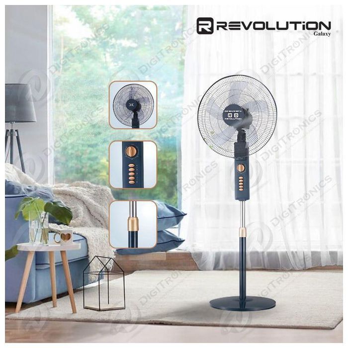 Ventilateur sur Pied Silencieux, Oscillant, Lampe de Nuit et Minuterie, SF1820M