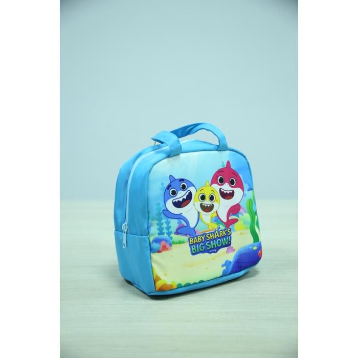 Sac goûter - GENERIC - Motif fille écolière - Couleur bleu - Toile - Pratique