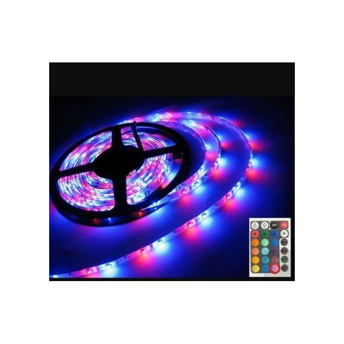 LED Strip Multicolor 5 Mètre  12V DC Flexible Non-Etanche Led 5m