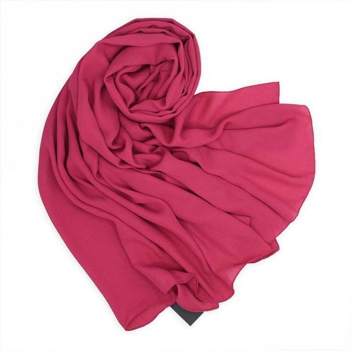 Châle - Fuschsia- Crêpe de soie - Chic