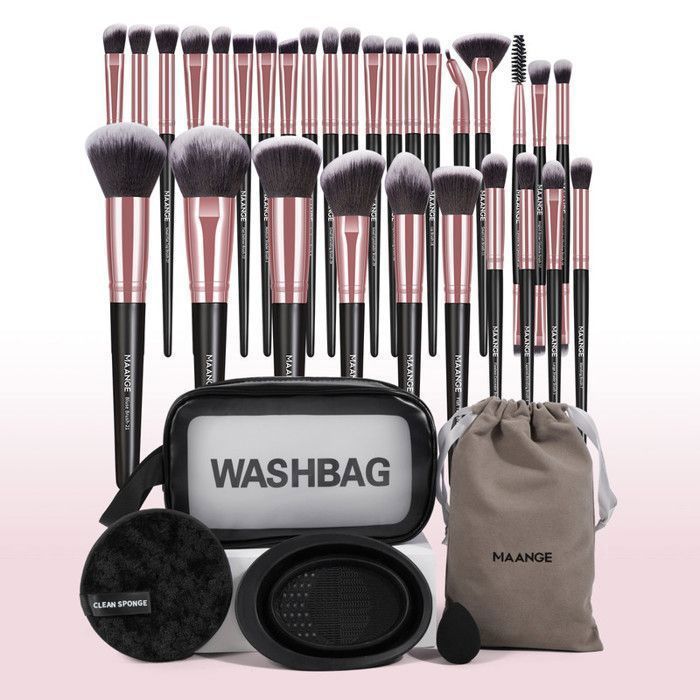 Kit de pinceaux de maquillage - MAANGE - 30 pièces - Vegan - Doux - Design classique