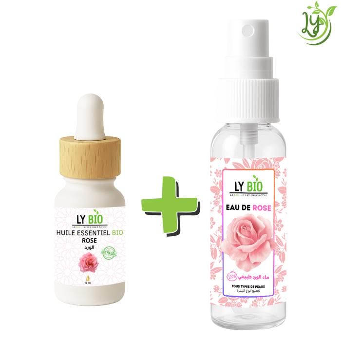LYBIO PACK HUILE ESSENTIEL ROSE 10ML + EAU DE ROSE 100ML