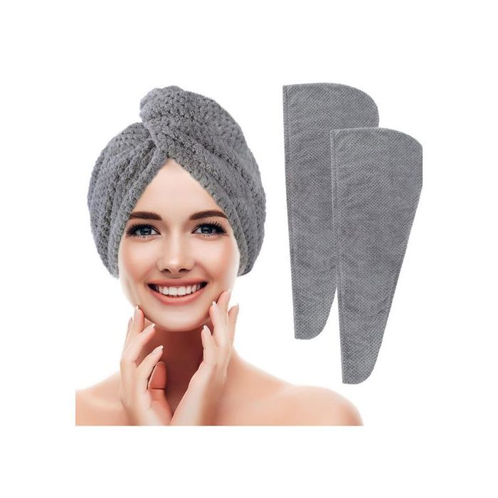 Cheveux Serviette,Microfibre Super Absorbante Serviette de Cheveux Turban à Séchage Rapide