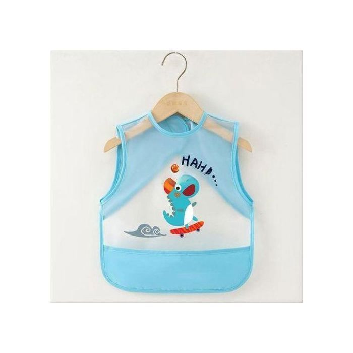 Bavoir repas ajustable en eva pour bébé imperméable et facile à nettoyer tablier pour enfant, (Couleur aléatoire)