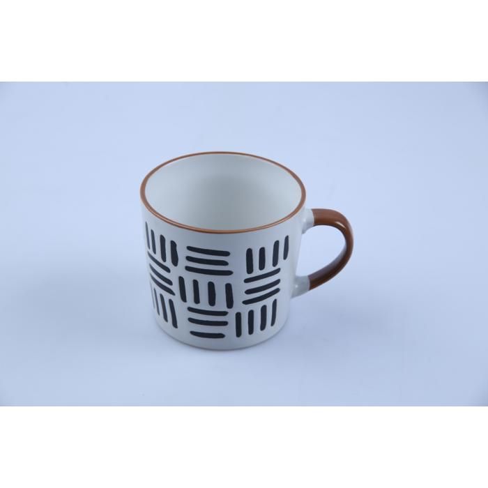 Mug graphique en grès 380 ml R24474