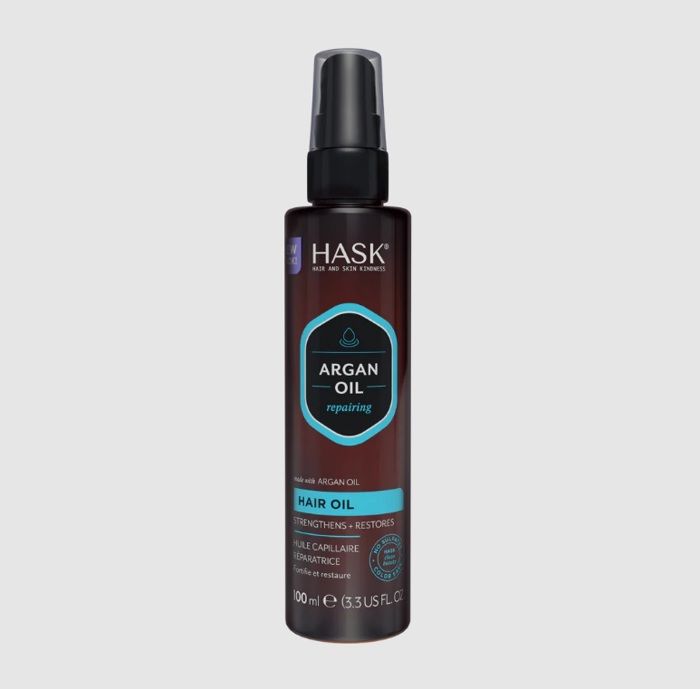 Huile capillaire - Hask - Huile d'Argan - 100ml - Réparateur - Brillance sans frisottis