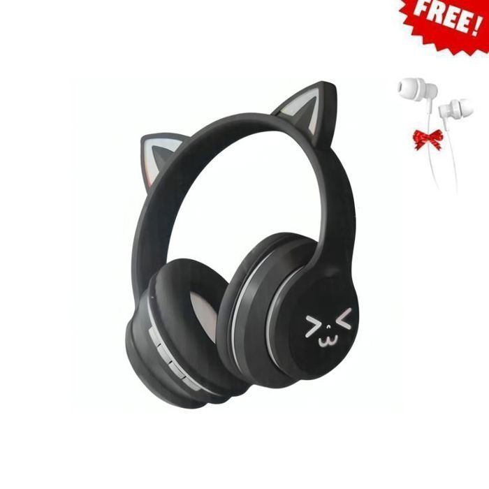 Casque LED Colorful Glow Oreilles de Chat – Reduction du Bruit