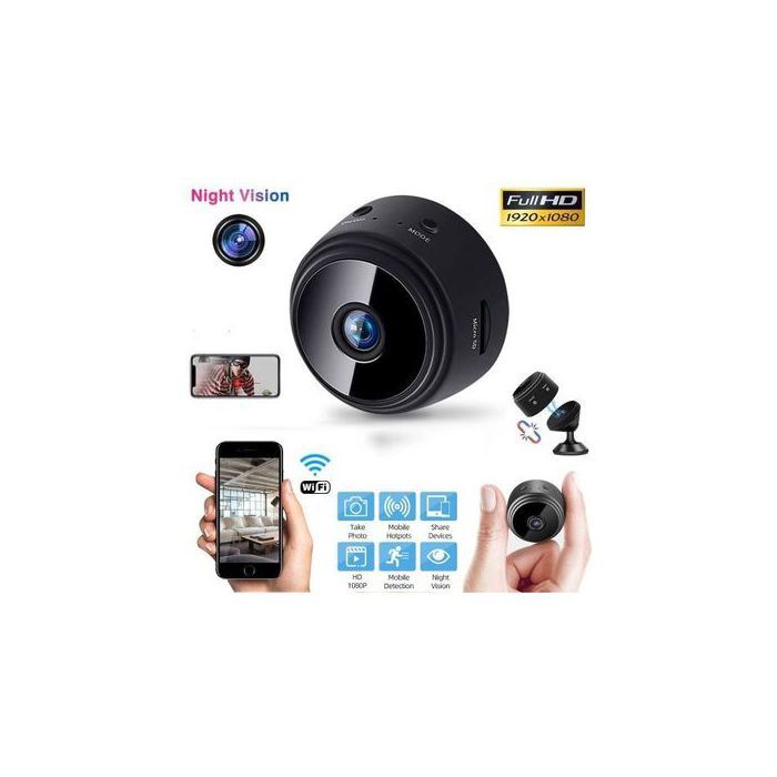 Mini Camera Surveillance WiFi Full HD 1080p Detection Mouvement Vision Nocturne