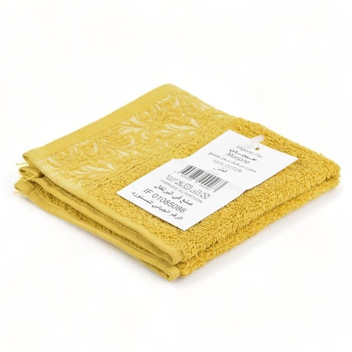 SERVIETTE JACQUARD MOUTARDE 30X30 - 500 G