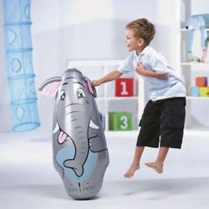 Bestway Sac de frappe gonflable 3D Éléphant pour Enfants Boxant Animal +3 ans