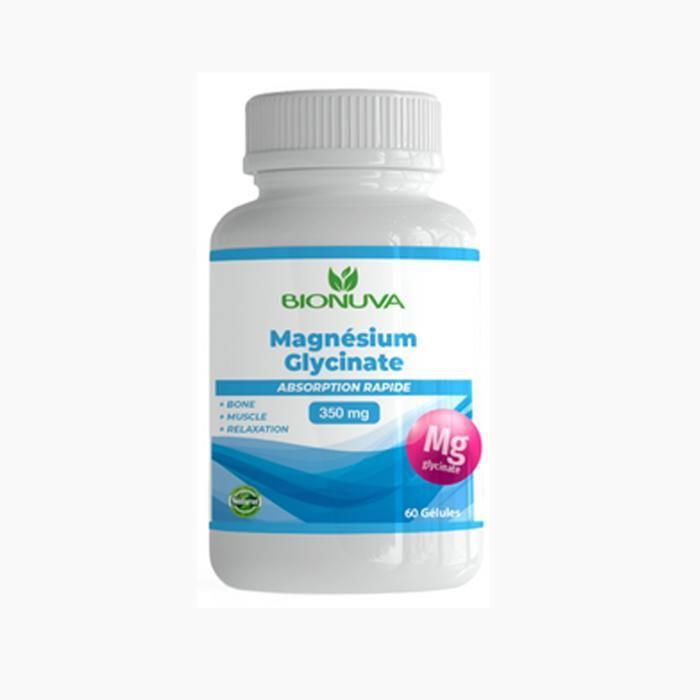 Magnésium Glycinate – Hautement Assimilable 350mg 60 Gélules