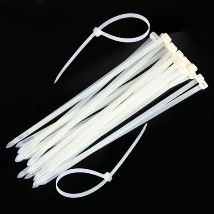 100 pcs Nylon Cable verrouillage automatique blanc parfait pour tout moment
