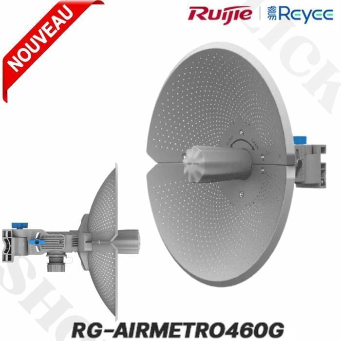 Antenne Ruijie Reyee AirMetro CPE, pont sans fil RG-AirMetro 460G PTP sans fil 5 GHz 867 Mbps 1x port 10/100/1000 Mbps
