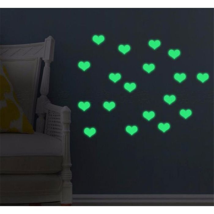 Etoiles Lumineuses Autocollantes - 200 Pièces, Fluorescentes, Jaune