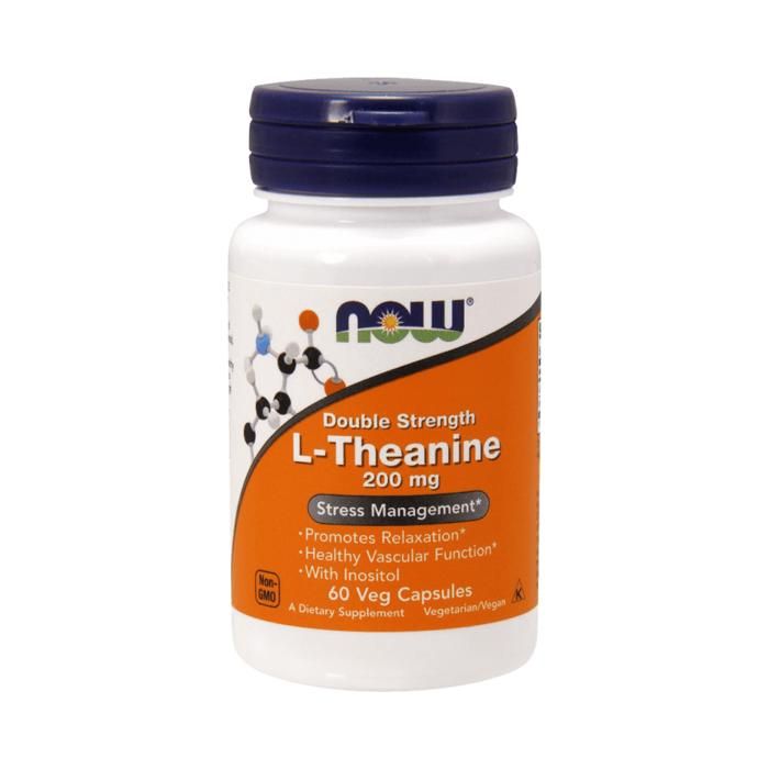 L-Théanine 200mg 60 caps Standard Now Foods Acides Amines - BCAA