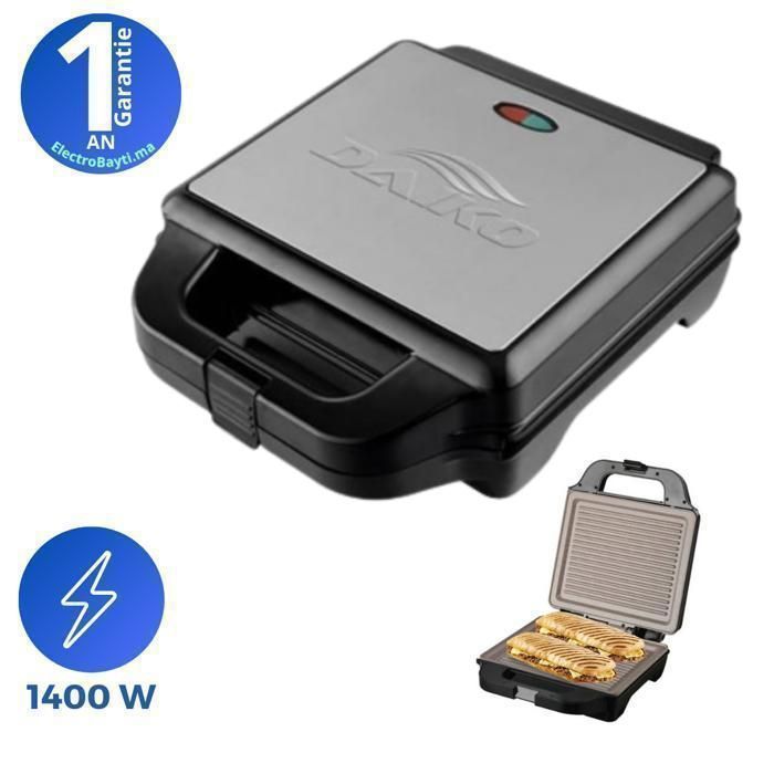 Grill Panini - Daiko - PN-3244XK - Acier inoxydable - 1400W - Antiadhésif