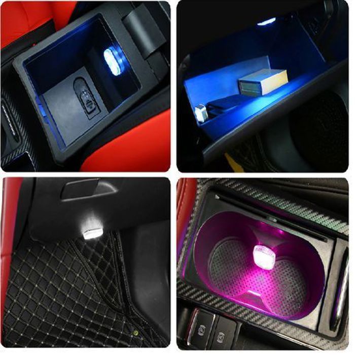 Offfre 4 pcs Plafonnier LED intérieur de voiture lumière de lecture tactile