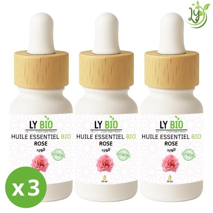 LYBIO PACK HUILE ESSENTIEL ROSE 10ML LOT DE 3 bouteilles