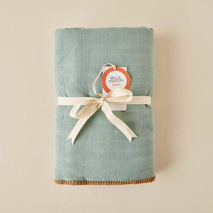 Couette en mousseline d'entretien 100% coton vert (90x100 cm)
