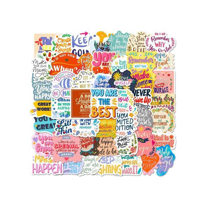 Stickers Inspirational Motivational Aesthetic Kawai Cute Cartoon Anime 30Pcs